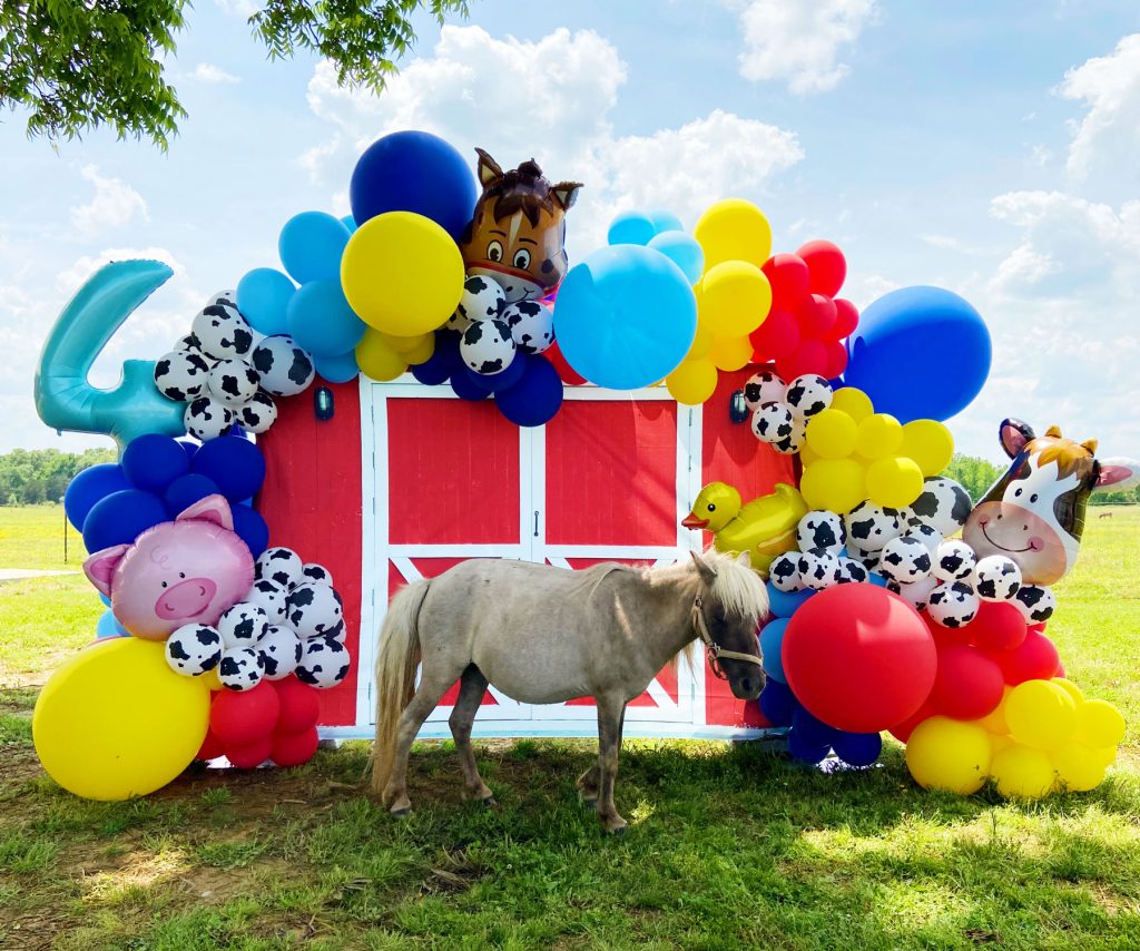Full Wrap Balloons Barnyard Farm Birthday Party by Just Peachy, Little Rock, Arkansas
