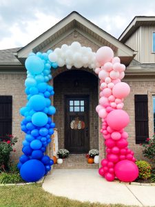 Full Wrap Balloons Pink to Blue Ombre by Just Peachy, Little Rock, Arkansas