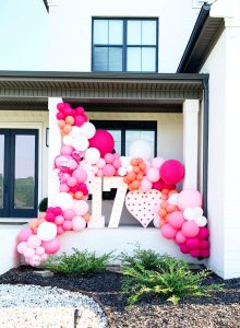 Alpha-Lit Marquee Letters Balloons 17th Birthday Party by Just Peachy, Little Rock, Arkansas