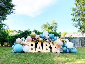 Alpha-Lit Marquee Letters Balloons Baby Announcement by Just Peachy, Little Rock, Arkansas