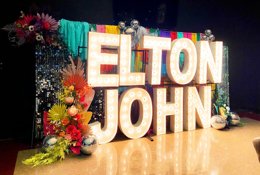 Alpha-Lit Marquee Letters Balloons Elton John Concert by Just Peachy, Little Rock, Arkansas