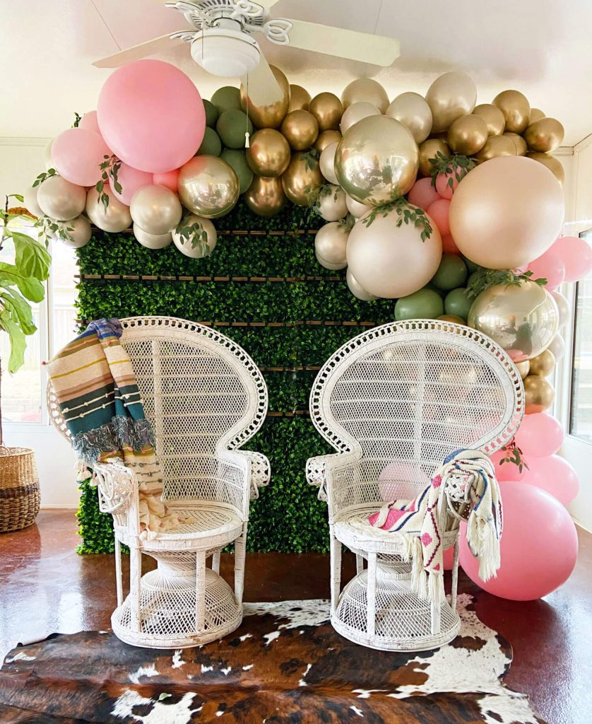 Boxwood Wall Balloons Baby Shower by Just Peachy, Little Rock, Arkansas