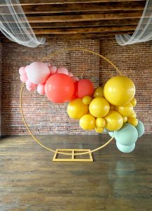 Gold Round Arch Balloons by Just Peachy, Little Rock, Arkansas