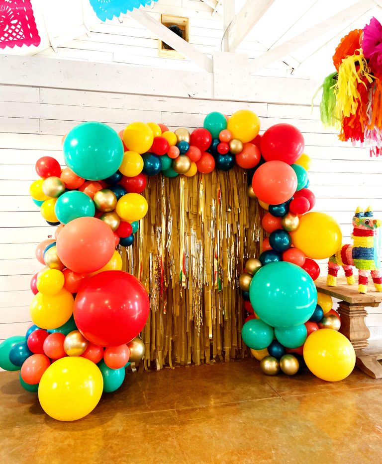 Gold Rush Streamer Wall Balloons Fiesta Birthday Party by Just Peachy, Little Rock, Arkansas