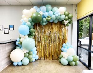 Gold Rush Streamer Wall Balloons Office by Just Peachy, Little Rock, Arkansas