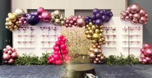 Gold Sequin Wall Balloons 360 Photo Booth by Just Peachy, Little Rock, Arkansas
