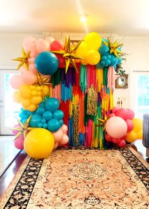 Party Pop Streamer Wall Balloons by Just Peachy, Little Rock, Arkansas