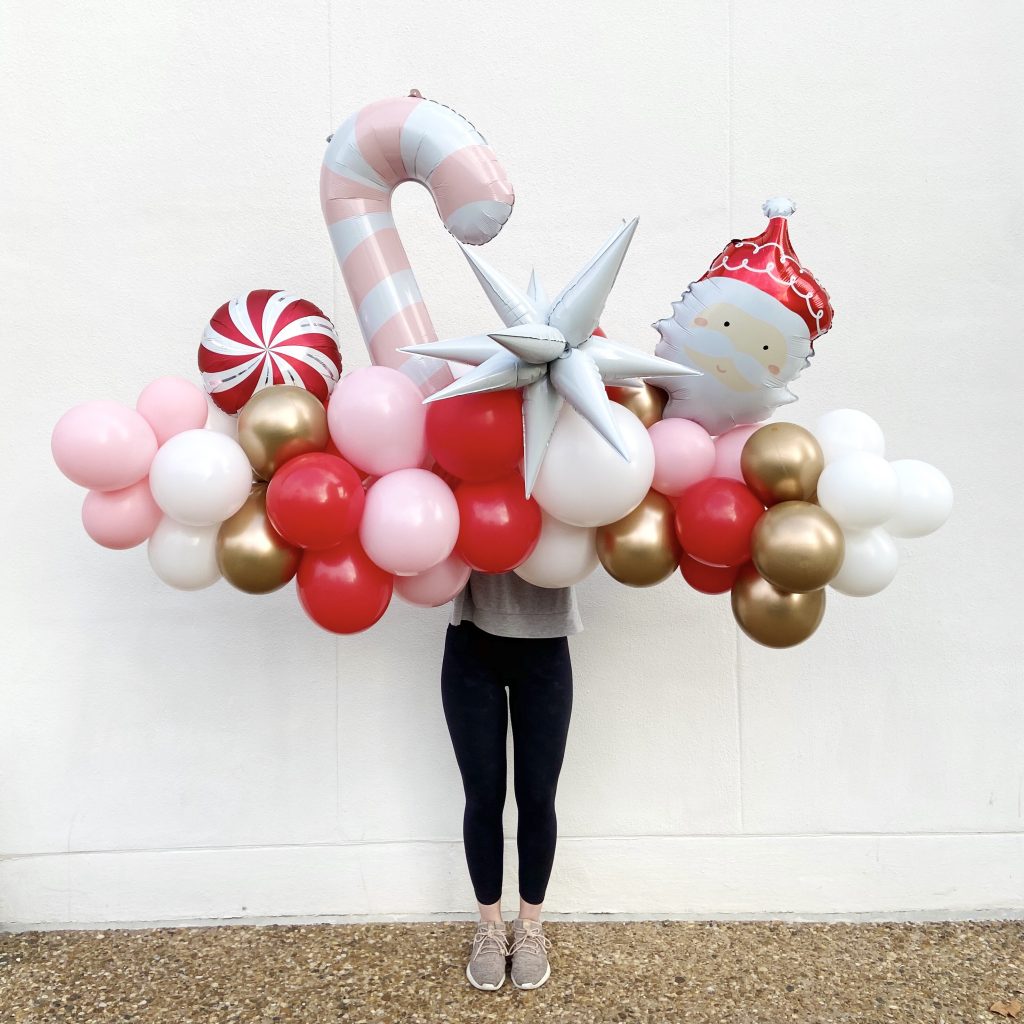 Peppermint winter party garland for your holiday celebrations from Just Peachy.