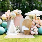 Round Chiara Arch Walls Balloons Baby Shower by Just Peachy, Little Rock, Arkansas