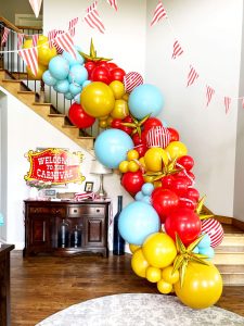 Staircase Balloons Carnival Theme by Just Peachy, Little Rock, Arkansas