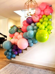Staircase Balloons Dinosaur Kids Birthday Party by Just Peachy, Little Rock, Arkansas