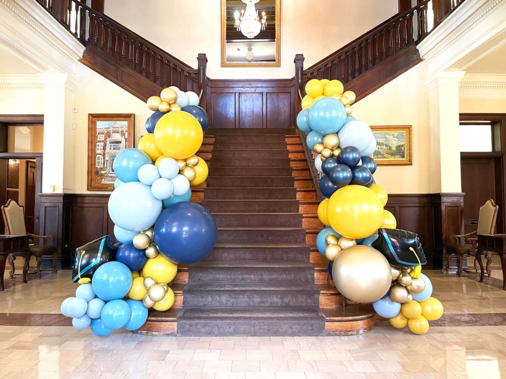 Staircase Balloons at Junior League of Little Rock by Just Peachy, Little Rock, Arkansas