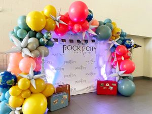 Step and Repeat Balloons Rock City Dance Center by Just Peachy, Little Rock, Arkansas