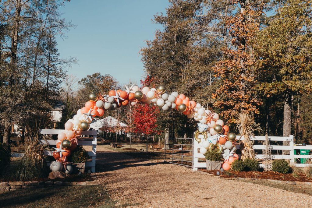 Ali and Mallory Wedding Shower Balloon Arch by Just Peachy, Little Rock, Arkansas