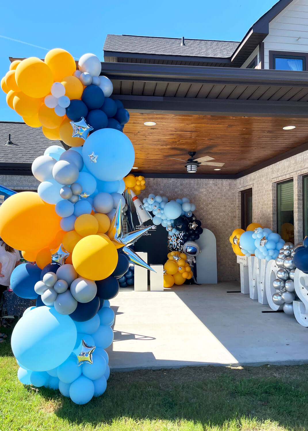 Brothers Birthday Party Balloons Alpha-Lit Space Theme by Just Peachy, Little Rock, Arkansas