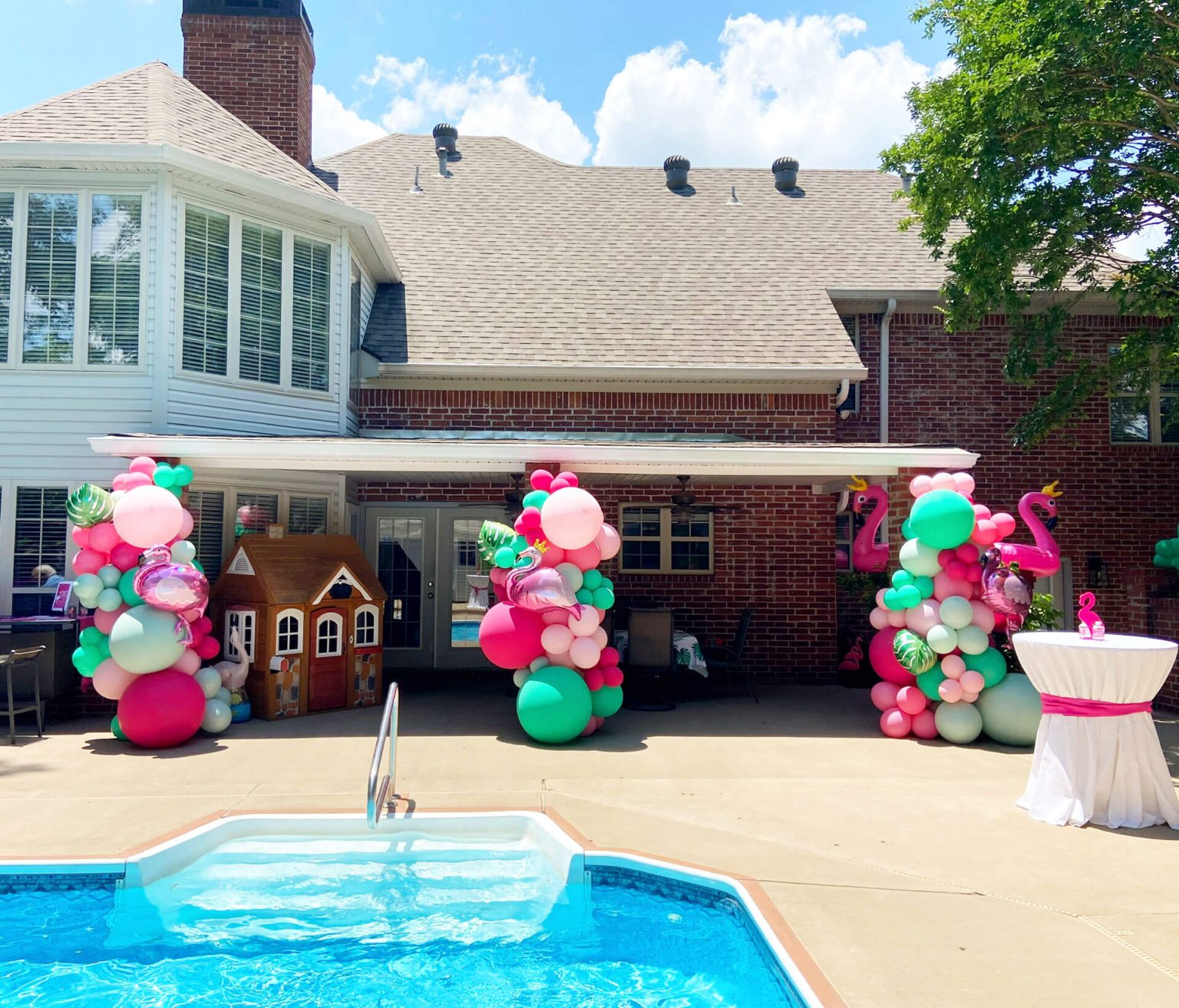 Birthday Party Balloons Flamingo Theme by Just Peachy, Little Rock, Arkansas